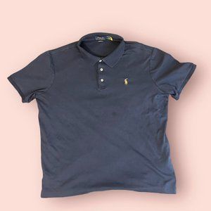 (Retail $60) Men Ralph Lauren Navy Blue Polo (size L)